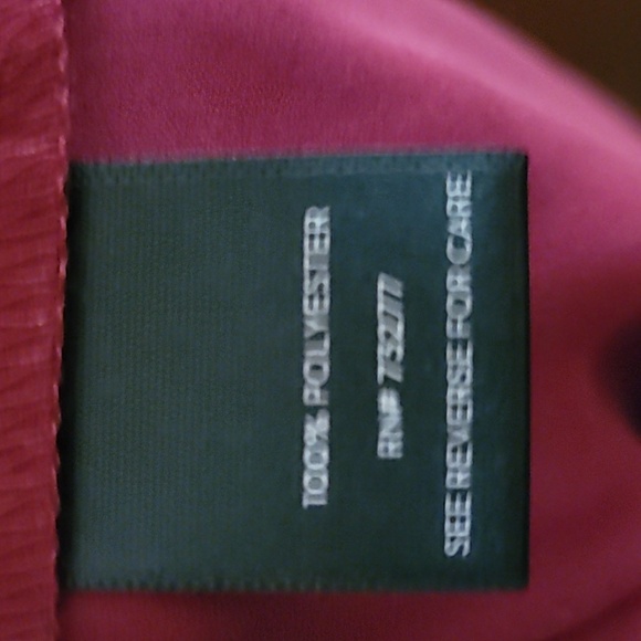 3/4 Sleeve Deep Red Blouse - Simply by Vera Wang - Picture 6 of 6